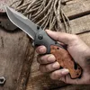 Tactical X50 Folding Knife Wood Handle Outdoor Camping Hunting Survival Military Knives Pocket EDC Tool