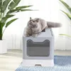 Toaleta dla bólu toaletowego przeciwblaskowe koty kuweta kuweta kota taca na pies z gałką kotka czysta toaleta domowy plastikowy piasek
