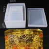 Ny transparent silikonform torkad blommhart dekorativ hantverk DIY -lagringsvävnadslåda Mögel Epoxiformar för smycken Q1106331S