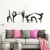 Gymnastics Girls Wall Sticker Sport Vinyl Wall Decal Gymnastics Silhouette Wall Poster Home Deocoration Girls Room Mural2986