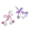 Porte-clés Bowknot Peluche Boule Pendentif Y2K Téléphone Charme Chaîne Sangle Sac Décoration Lanières