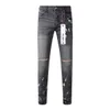 Jeans da uomo di marca viola American High Street vernice grigia invecchiata 9039