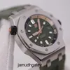 Классические минималистские часы AP Watch Epic Royal Oak Offshore 15720ST Мужские часы Avocado Автоматические машины Швейцарские знаменитые часы Спортивные часы April диаметром 42 мм