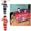 Игра в песок, водные развлечения, детский костюм пожарного, ролевая игра, полицейская форма, детская пожарная машина, автомобиль, водяной пистолет, игрушки, набор для мальчиков и девочек, пожарный, косплей, необычный подарок L240312