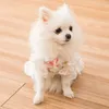 Princess Flower Lace Dress Spring Summer Clothes For Small Party Dog Skirt Puppy Pet Costume Pets Outfits 201128268q