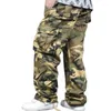 Männer Hosen Flut Lose Plus Größe 46 Cargo Overalls Hip Hop Baumwolle Hosen Hiphop Männer Baggy Casual Herren Böden tarnung