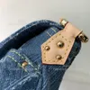 Sunset Bag 27CM Designer Handtas Hoge kwaliteit 10A Spiegelkwaliteit Denim Blauwe Schoudertas Designer Vrouw Met Doos L264