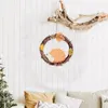 Decorative Flowers Decoration 20cmdiy Maple Rattan Manual Autumn Shape Leaf Wreath Hedgehog Window Suction Cups