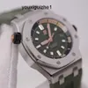 العلامة التجارية التكتيكية AP Watch Epic Royal Oak Offshore 15720st Watch Avocado Automatic Machinery Swiss Watch Watch Sports Watch April مع قطرها 42 ملم