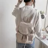 HBP غير العلامة التجارية حقيبة تحمل على الظهر Women Cotton Cotton Bag Leisure عدة جيوب نايلون خياطة