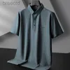 Men's Polos 8XL 7XL 6XL New Summer Ice Silk Breathable Polo Shirts Short Sleeve Lapel Clothing ldd240312