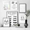 Paintings Fashion Makeup Lash False Eyelashes Wall Art Canvas Painting Nordic Posters And Prints Pictures For Beauty Salon Room De225L