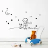 Autocollant mural le petit Prince, lune et étoiles, en vinyle, décor de chambre pour bébés et enfants, 234v
