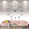 3D Big Acrylic Mirror Wall Clock Brief Diy Quartz Watch Still Life Clocks Living Room Home Decor Mirror Stickers Wall Decor1314K