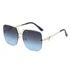 Sonnenbrille V-Quadrat Übergroße Brille Damen Luxus Mann / Randlos Sonne Klassisch Vintage Outdoor Oculos de Sol UV400