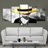 Moderne Stijl Canvas Schilderij Muur Poster Anime Een Stuk Karakter Aap Luffy met een Gouden Hoed voor Thuis Kamers Decoration2424