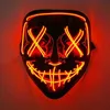 Máscaras de desenhista Novo Design Tipo Sem Fio Halloween LED Purge Máscara Conveniente Headwear Traje Máscara Neon Light Piscando para Carnaval Halloween