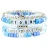 5 pezzi/set Taylor Swiftie Braccialetti dell'amicizia Fiore Cuore Stella Lettera Fascino Surfer Heishi Fili di perline Personalizzati Elastici Oro Boho Beach Gioielli Regalo per i fan