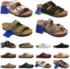 Bostony zatykają sandały Kupki Kopania Arizonas projektant Birkinstocks Burkin Cork Flat Sole Flip Flops Fur Slajdes Men Platforma Mokerna Platforma Buty Modne 88 36-45