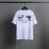 Mentiers designer T-shirt Fashion Luxury Shirts for Men Summer Summer Soueve Breathable Offs High Quality Cotton White Black Lettre Tee imprimé Arrow Jxps