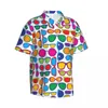 Chemises décontractées pour hommes Lunettes colorées Chemise hawaïenne Mâle Plage Lunettes drôles Manches courtes Style de rue Vintage Blouses surdimensionnées