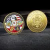 Crafts USA Navy USAF USMC Army Doast Guard Dom Eagle 24K Gold Plate Rare Challenge Coin Collection