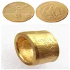 1943 Mexico Gold 50 Peso Coin Gold Plated Coin Ring Handmade In Sizes 9-16301j