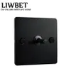 اللون الأسود 1 عصابة 2 مفتاح الجدار و AC220250V مفتاح ضوء لوحة الفولاذ المقاوم للصدأ مع تبديل اللون الأسود T200605285S