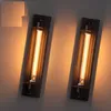 Moderno estilo industrial design preto ferro lâmpada de parede americano loft pintura restaurante decoração led e27 tubo luz quente 220v246s