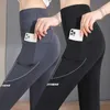 Traje de yoga Traje de yoga Leggings sin costuras con bolsillos Pantalones de entrenamiento suaves para mujer Pantalones de yoga para fitness Pantalones de gimnasio de alta condición Leggings de spandex 240311