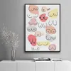 Paintings Line Watercolor Posters And Prints Boobs Boobie Art Tits Print Breast Canvas Painting Body Wall Pictures Bedroom Home De190j