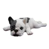 Mignon couché dormir bouledogue français chiot réaliste Figurine Statue enfants cadeau jouets C0220253V