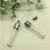 SCREW CAP tube 35 6mm glass vial pendant crystal Glass Perfume Locket rice vial Screw cap Necklace charm fill bottle1319o