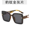 8a kvalitetsdesigner H Hemma solglasögon Instagram Leopard Print Square Stor ram Trendig Fashionabla Womens High Beauty Polariserande glasögon