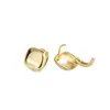 Stud Earrings S Sterling Sier Smooth Face Safe for Female Minors with Cool Style Simple and Versatile