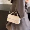 Tienda Promoción de bolsos Versión coreana Minimalista y nicho para mujeres 2024 Primavera / Verano Nuevo Lingge Bolso cuadrado pequeño Hombro versátil de alta gama