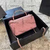 Dames Make-up Portemonnee Emaille Camellia Handvat Tote Cosmetische Case Box Zakken Kaarthouder GHW Crossbody Schouder Handtassen Klassieke Mini Vanity Portemonnee 3 Kleuren 17x10CM