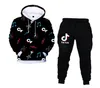 Big Boy Girl Tiktok Set Vestiti Primavera Autunno Tik Tok Children039s Stampa Felpa con cappuccio TopTrouser 2PC Tuta Kid Suit Out3467827