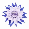 Broches Lady Party Wear Geschenken Mode Satijnen Bloem Lint Corsage Griekse Soror Letters Zeta Phi Beta Broche Accessoire