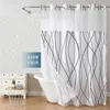 Cortinas de chuveiro banheiro alto -End espessado dupla camada de cortina à prova d'água