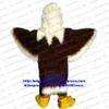 Trajes de mascote marrom branco longo pele águia falcão Tercel Tiercel Falcon Vulture mascote traje personagem adulto festival de arte mor eventos zx622