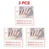 False Nails 1/3/5PCS Set Fake Wear Press On Reusable Designs French Artificial Removable Tipsy Stick-on Full Coverage