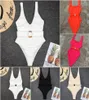 Bikini Swiming Suit Kobiet One Piece Swimsuit Belt Seksowny strój kąpielowy biały strój kąpielowy Kobiet 2019 Swime Kombinezon Kobiet Squywear4215485