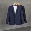 Ternos masculinos primavera roupas luz luxo lazer blazer jaqueta coreano streetwear botão-para baixo cor sólida terno caído