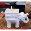 Party Favor Festive Lucky Elephant Candles Holder Tea Light Candle Wedding Birthday Gifts With Tealight Kd14124737 Drop Delivery Hom Dh9Xr