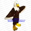 Trajes de mascote marrom branco longo pele águia falcão Tercel Tiercel Falcon Vulture mascote traje personagem adulto festival de arte mor eventos zx622