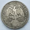 Pièces de monnaie mexicaines 1 peso 1910, 5 pièces, copie antique en cuivre ancien, pièce de monnaie européenne, collection d'art 281x