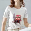 T-shirt femme T-shirt Comter été décontracté mignon motif imprimé poulpe japonais col rond chemisier tout-match doux dames chemise blanche L24312