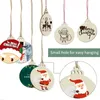 Party-Dekoration, 10–50 Stück, DIY-Weihnachtskugeln aus Holz, runde Bastelkugeln, Tags, hängende Verzierung für das Jahr, Anhänger-Dekoration