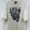 Saint Michael Cho 24ss Neues Roboter-Cartoon-Muster, weißes Foto, kurzärmeliges T-Shirt für Damen und Herren W7QS